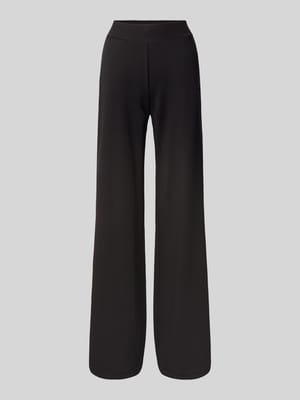 Sweatpants met wijde pijpen en labeldetail Shop The Look MANNEQUINE