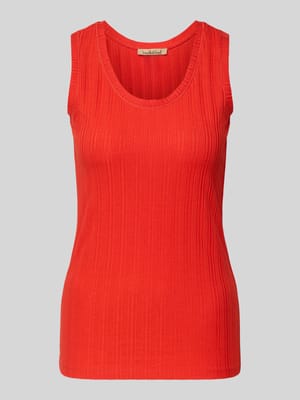 Trägertop mit Rundhalsausschnitt Modell 'Pointelle' Shop The Look MANNEQUINE