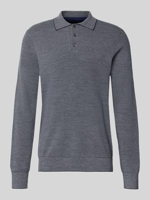 Regular fit poloshirt met wol Shop The Look MANNEQUINE