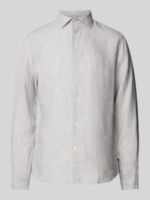 Koszula casualowa o kroju regular fit z lnu model ‘Amarc’ Shop The Look MANNEQUINE