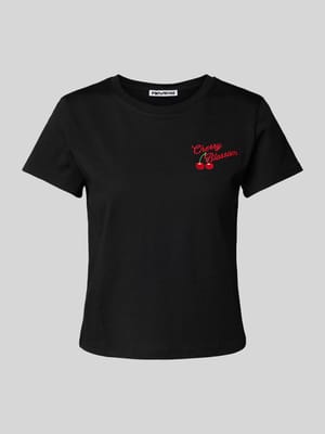 T-Shirt mit Motiv-Stitching Shop The Look MANNEQUINE
