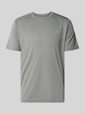 Funktionsshirt mit Rundhalsausschnitt und Logo Shop The Look MANNEQUINE