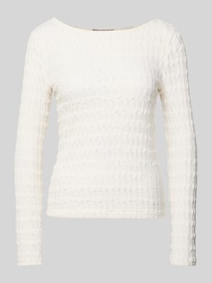 Bluzka z długim rękawem z dekoltem w łódkę Shop The Look MANNEQUINE