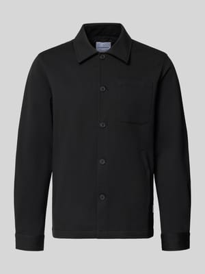 Slim Fit Hemdjacke mit Viskose-Anteil Shop The Look MANNEQUINE