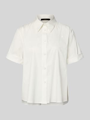 Bluse mit verlängertem Rücken und Kentkragen Shop The Look MANNEQUINE