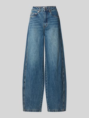 Jeansy o kroju barrel fit z mieszanki bawełny model 'Melu' Shop The Look MANNEQUINE