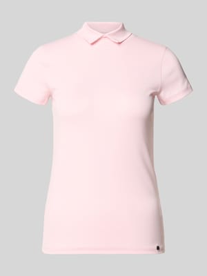 Slim Fit T-Shirt mit hochschließendem Polokragen Shop The Look MANNEQUINE
