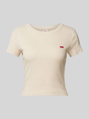 T-Shirt mit Label-Print Shop The Look MANNEQUINE