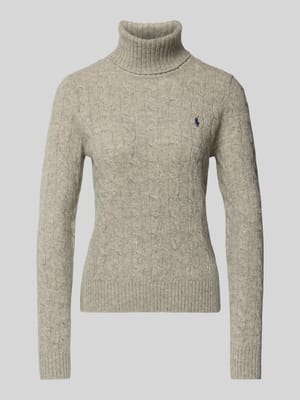 Strickpullover mit Label-Stitching Shop The Look MANNEQUINE