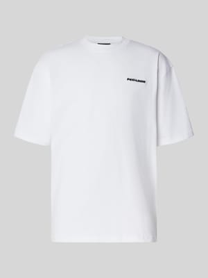 Oversized T-Shirt mit Label-Stitching Shop The Look MANNEQUINE
