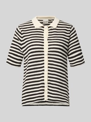 T-Shirt mit Polokragen und Knopfleiste Modell 'LORIANNA' Shop The Look MANNEQUINE