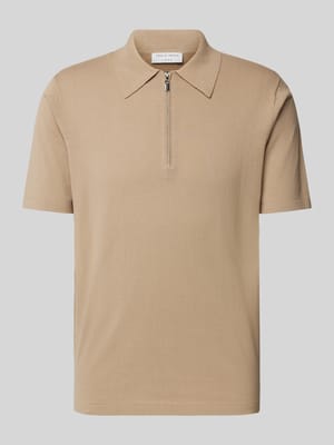Poloshirt mit Reißverschluss Modell 'Orbit' Shop The Look MANNEQUINE