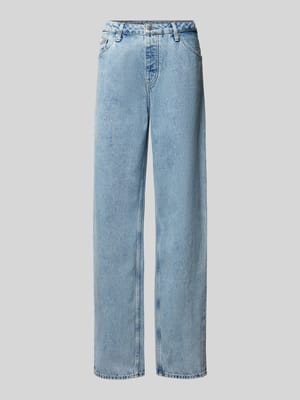 Loose fit jeans met labeldetail Shop The Look MANNEQUINE