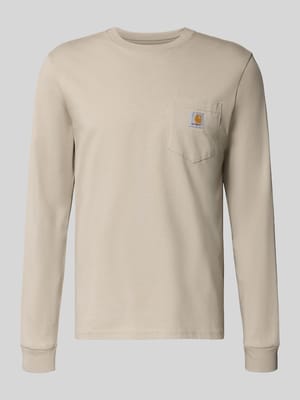 Longsleeve mit Brusttasche und Label-Detail Shop The Look MANNEQUINE