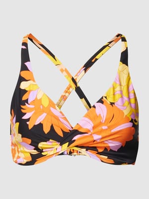 Bikini-Oberteil mit floralem Allover-Muster Shop The Look MANNEQUINE