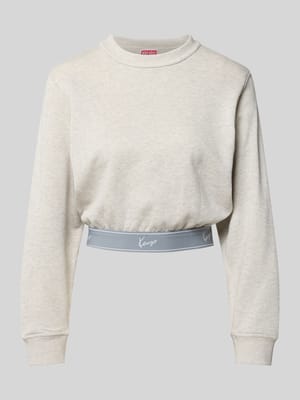 Cropped Sweatshirt mit Logo-Stitching Shop The Look MANNEQUINE