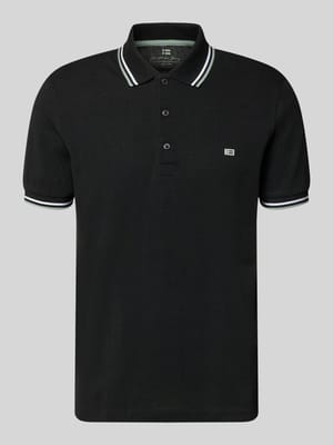 Regular Fit Poloshirt mit Kontraststreifen Shop The Look MANNEQUINE