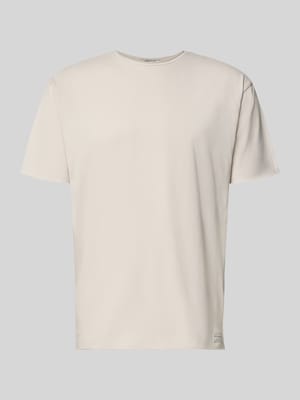 T-shirt met ronde hals en rolzoom Shop The Look MANNEQUINE