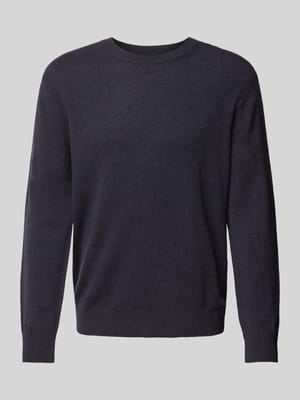 Gebreide pullover van kasjmier met ronde hals Shop The Look MANNEQUINE