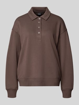 Sweatshirt met polokraag en knoopsluiting Shop The Look MANNEQUINE
