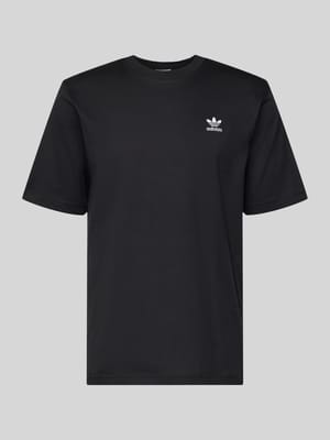 T-Shirt mit Label-Stitching Shop The Look MANNEQUINE