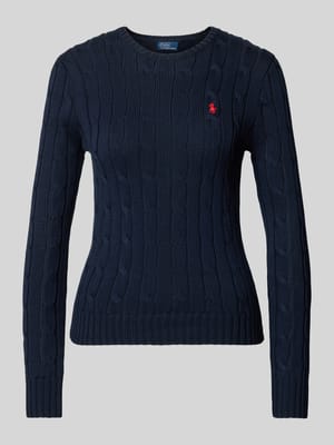 slim fit pullover van puur katoen Shop The Look MANNEQUINE