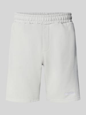 Sweatshorts met elastische band en gestikt logo Shop The Look MANNEQUINE