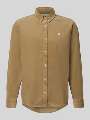 Regular Fit Freizeithemd aus Cord mit Button-Down-Kragen Shop The Look MANNEQUINE