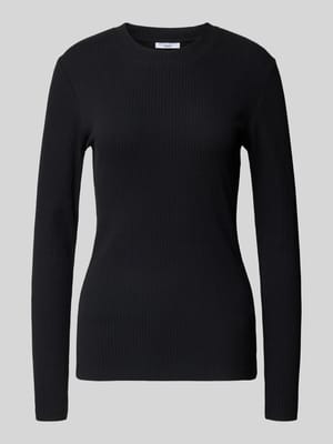 Slim Fit Langarmshirt aus Baumwoll-Mix Shop The Look MANNEQUINE