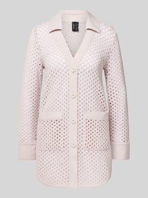 Strickjacke aus Schurwolle mit Umlegekragen und V-Ausschnitt Shop The Look MANNEQUINE