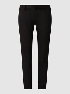 Stretchbroek met labelapplicatie, model 'ABBY NIGHT PANT' Shop The Look MANNEQUINE