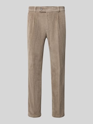 Slim Fit Hose aus Baumwoll-Mix in Cord-Optik Modell 'Cliffer' Shop The Look MANNEQUINE