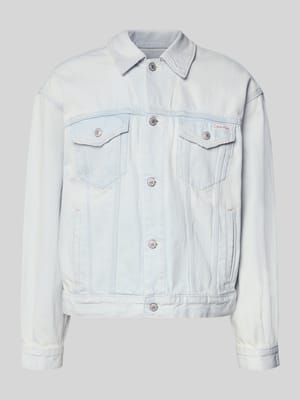 Regular Fit Jeansjacke aus reiner Baumwolle Modell '90S BLEACHOUT' Shop The Look MANNEQUINE