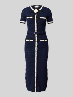 slim fit midi-jurk in breilook Shop The Look MANNEQUINE