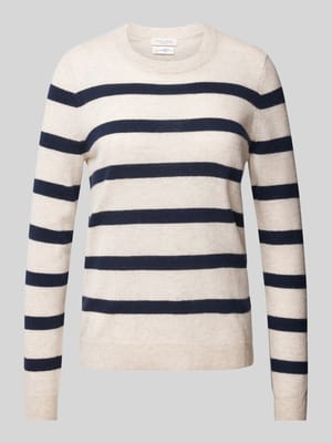 Gebreide kasjmier pullover met ronde hals Shop The Look MANNEQUINE