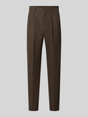 Spodnie materiałowe o kroju straight fit z domieszką bawełny Shop The Look MANNEQUINE