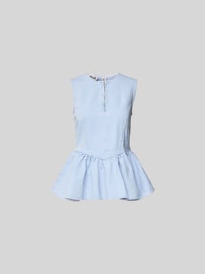 Slim Fit Top in Denim-Optik Shop The Look MANNEQUINE