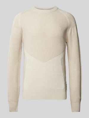 Gebreide pullover met structuurmotief Shop The Look MANNEQUINE