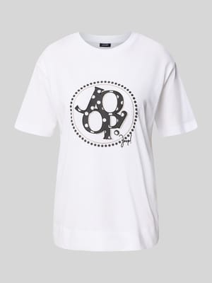 T-shirt met siersteentjes, model 'Tammi' Shop The Look MANNEQUINE