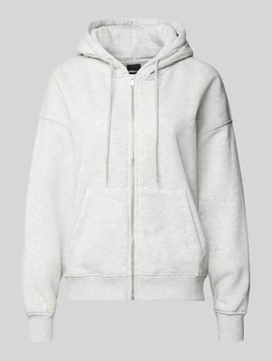 Oversized Fit Sweatjacke mit geteilter Kängurutasche Shop The Look MANNEQUINE