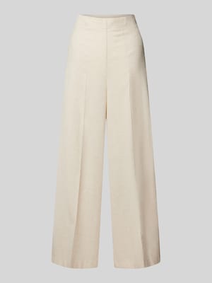 Wide fit stoffen broek met elastische band Shop The Look MANNEQUINE