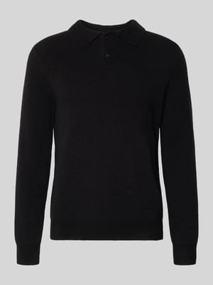 Regular Fit Poloshirt aus Woll-Mix Shop The Look MANNEQUINE
