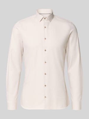 Super Slim Fit Business-Hemd Modern Kent Uni Twill Shop The Look MANNEQUINE