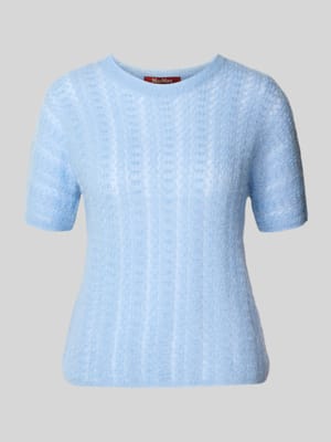 Bluzka z dzianiny o pudełkowym kroju z mieszanki moheru model ‘TERZO’ Shop The Look MANNEQUINE