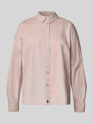 Regular fit overhemdblouse met labelstitching Shop The Look MANNEQUINE