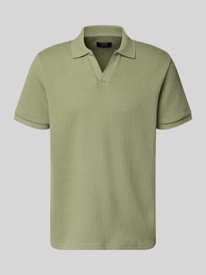 Regular Fit Strick-Poloshirt mit V-Ausschnitt Shop The Look MANNEQUINE