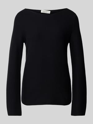 Gebreide pullover met geribde boothals Shop The Look MANNEQUINE