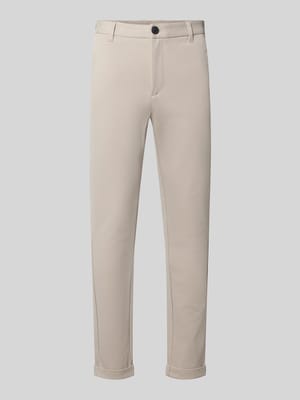 Spodnie materiałowe o kroju slim fit z podwiniętymi nogawkami Shop The Look MANNEQUINE