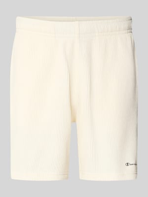 Shorts mit Strukturmuster und elastischem Bund Shop The Look MANNEQUINE