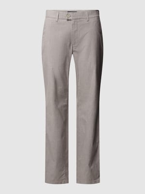 Spodnie materiałowe z guzikiem i zamkiem błyskawicznym model ‘THILO’ Shop The Look MANNEQUINE